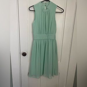 Fervour (ModCloth) mint green sleeveless chiffon spring dress size S